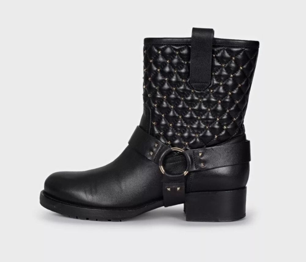 Valentino Rockstud Leather Ankle Boots - EU 36.5